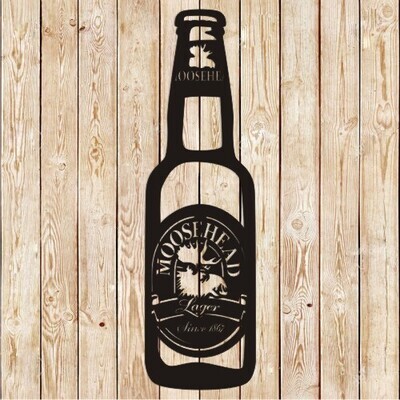 Moosehead Beer Bottle Vector Cutting File