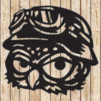 Owl Biker Helmet Vector Cutting File