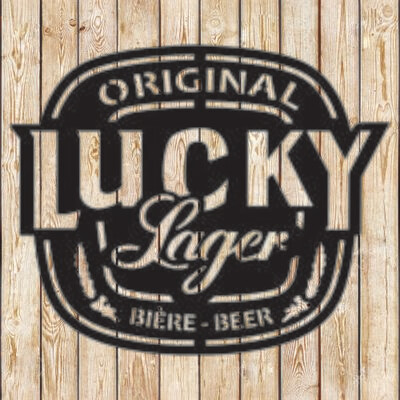 Lucky Lager Beer Logo Vector Cutting File