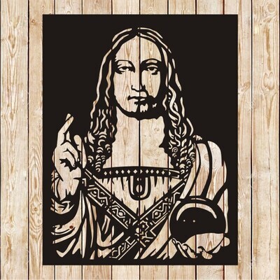 Salvator Mundi Leonardo Da Vinci cutting file