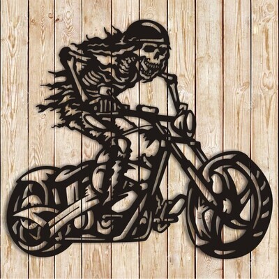 Biker  Skeleton Vector Cutting File