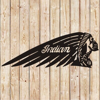 Indian Skull Bike Logo Cutting File