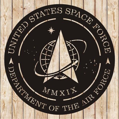 Space Force Badge cutting file