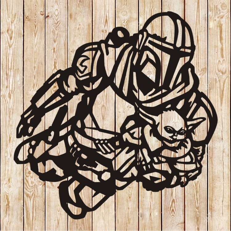 The Mandalorian Flying Helmet cutting file