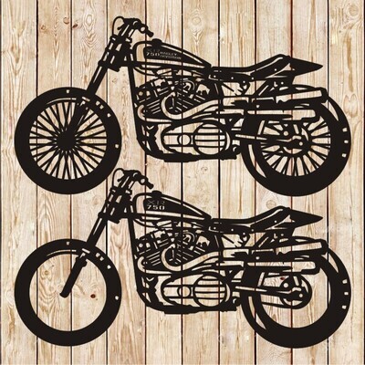 Harley Davidson XR 750 Bike Vector Cutting File