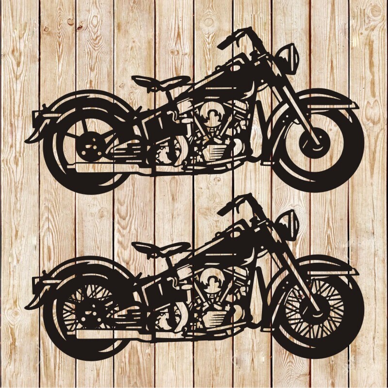 Harley Davidson FL Panhead Hydra Glide Vector Cutting File