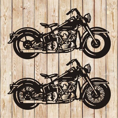 Harley Davidson FL Panhead Hydra Glide Vector Cutting File