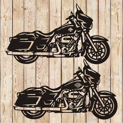 Harley Davidson Electra Glide Bike Vector Cutting File