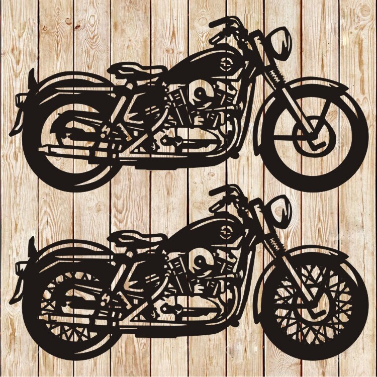 Harley Davidson XL Sportster 1957 Bike Vector Cutting File