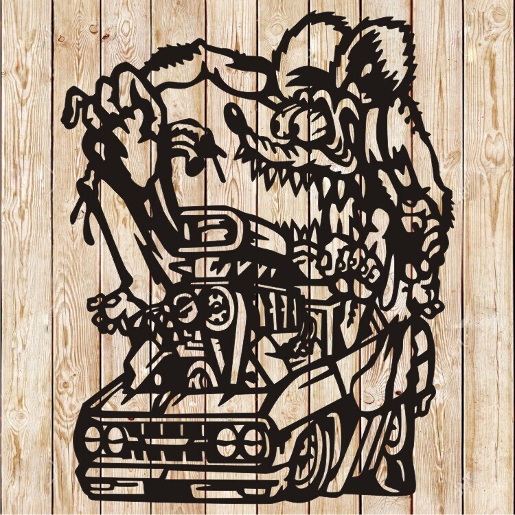 Classic Rat Fink Engine - Chevelle Guts Cutting File