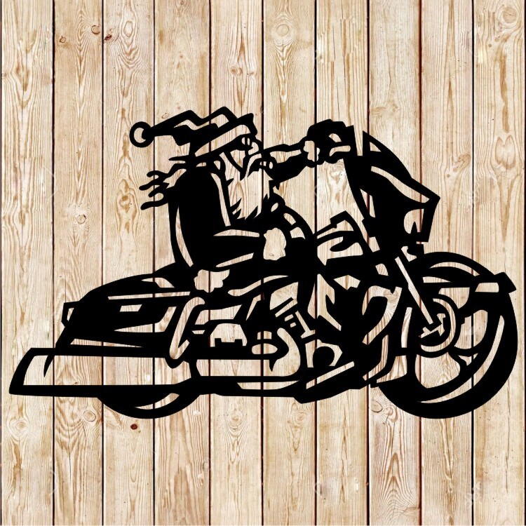 Santa Claus Biker Vector Cutting File