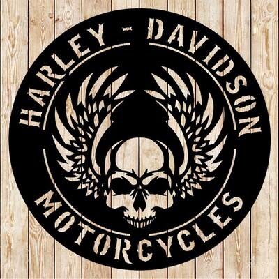 Harley-Davidson Winged Skull Cutting File