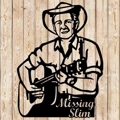 Slim Dusty - Missing Slim Sign vector cutting file