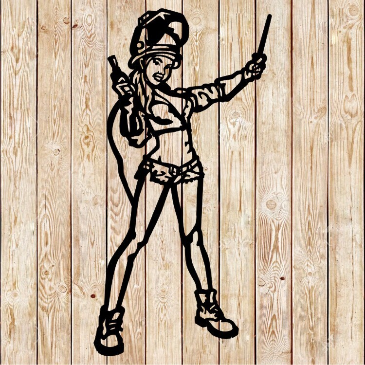 Welder Girl Sign Cutting File