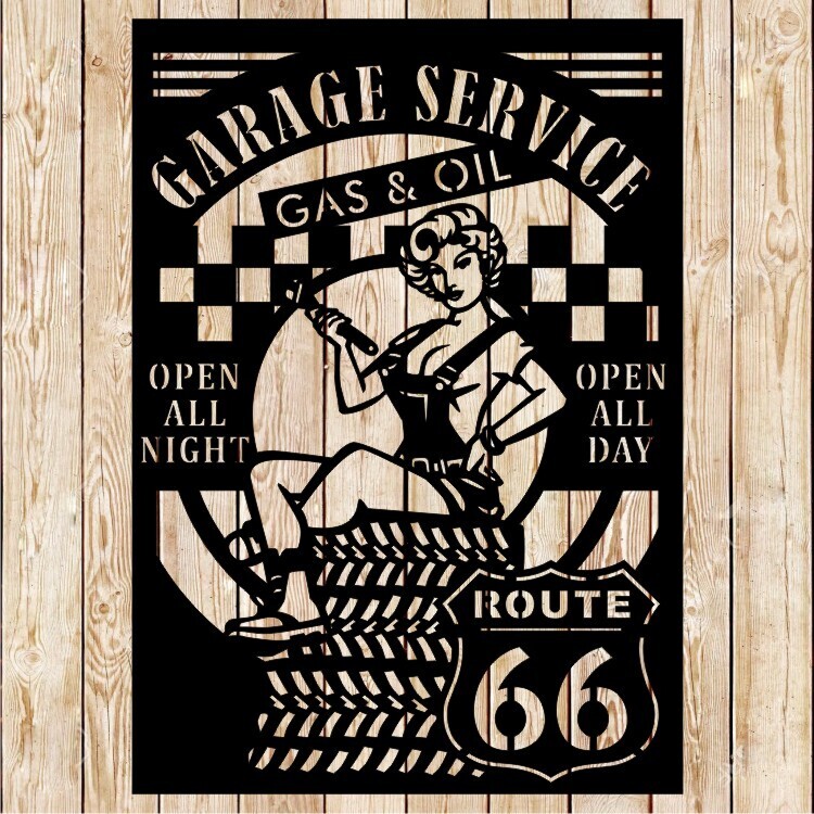 Mechanic Girl Sign Cutting File