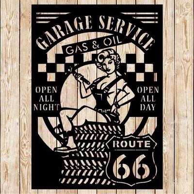 Mechanic Girl Sign Cutting File