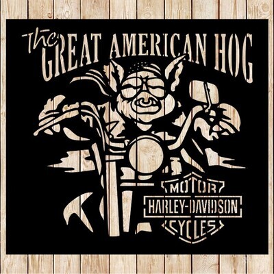 Harley-Davidson. Great American Hog -  Vintage Cutting File