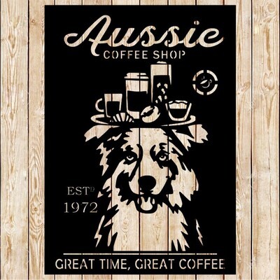 Vintage Aussie Coffee Shop Sign cutting file