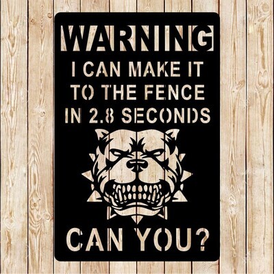 WARNING Dog - Fence Cutting file