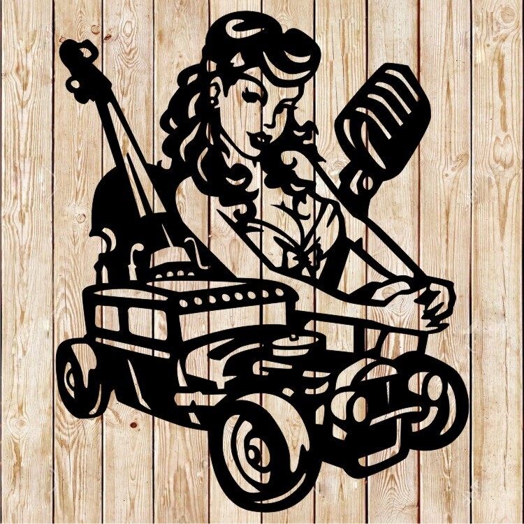 Rockabilly Girl Art Cutting File