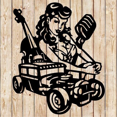 Rockabilly Girl Art Cutting File