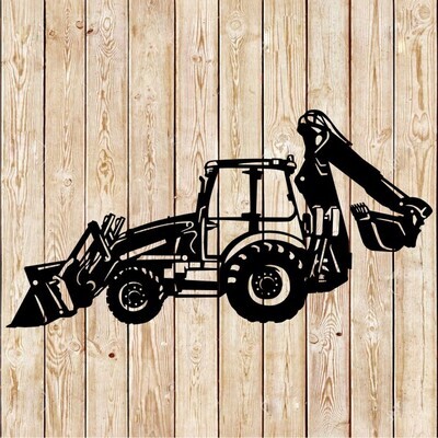 Backhoe Case 590 Vector Cutting File