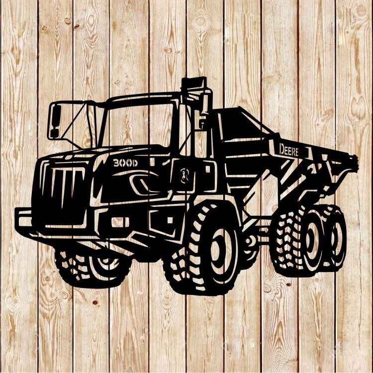 John Deere 300D-II ARTICULATED DUMP TRUCK Cutting File