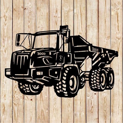 John Deere 300D-II ARTICULATED DUMP TRUCK Cutting File