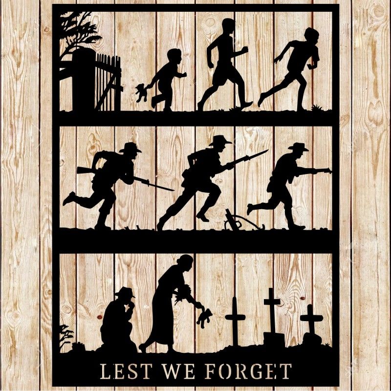 Lest we forget - ANZAC sign cutting file