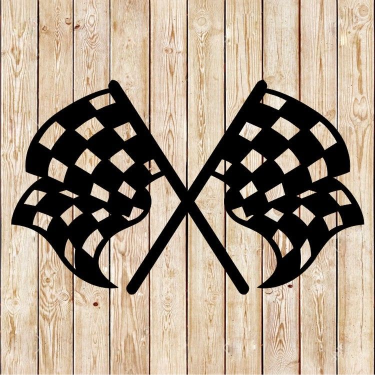 Checkered Flags with backer Cutting File