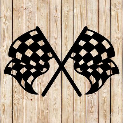 Checkered Flags with backer Cutting File