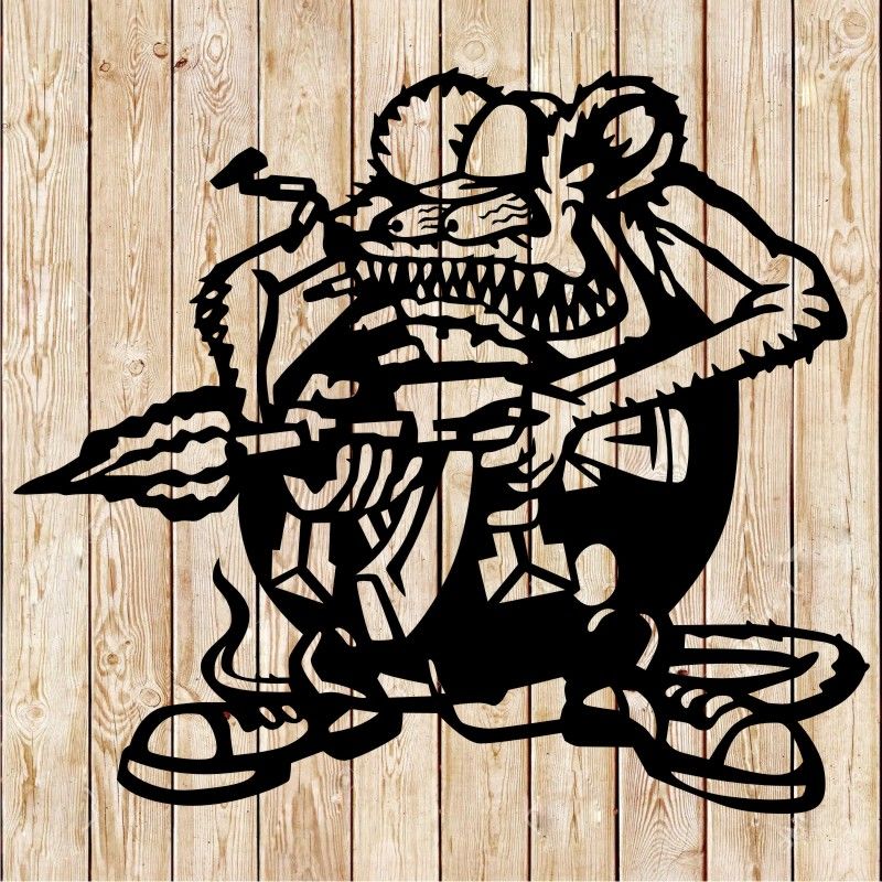 Classic Rat Fink Gun Control Cutting File