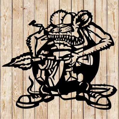 Classic Rat Fink Gun Control Cutting File