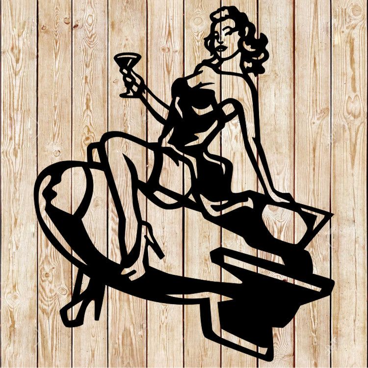 Bomb Girl Sign Cutting File