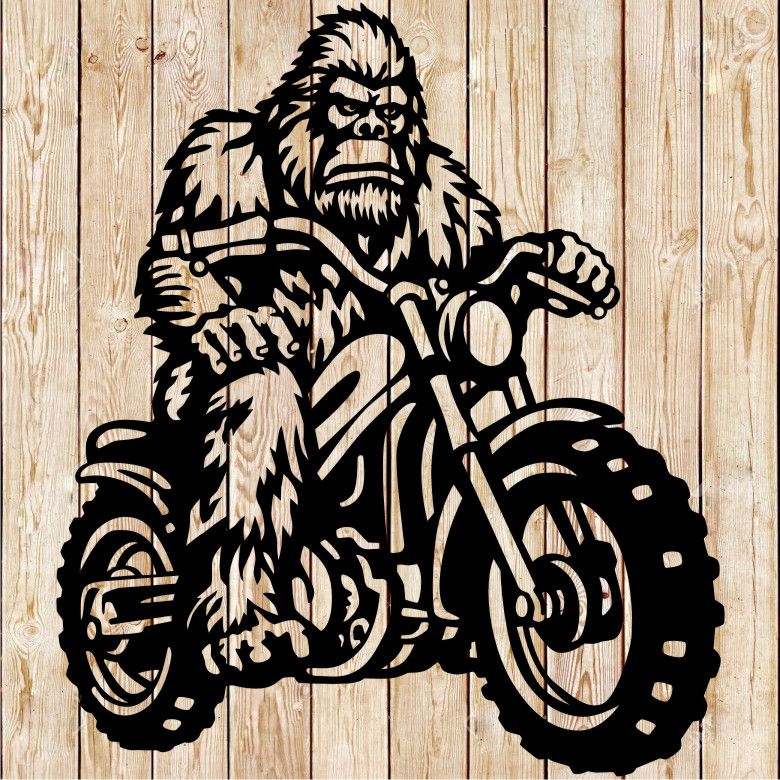 Bigfoot - Sasquatch   Biker  cutting file