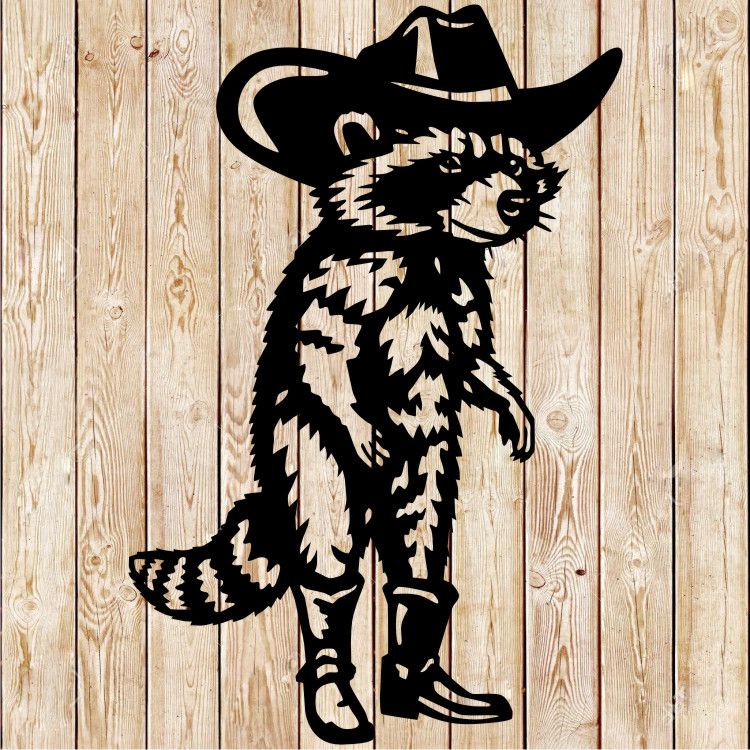 Racoon Cowboy Cutting File