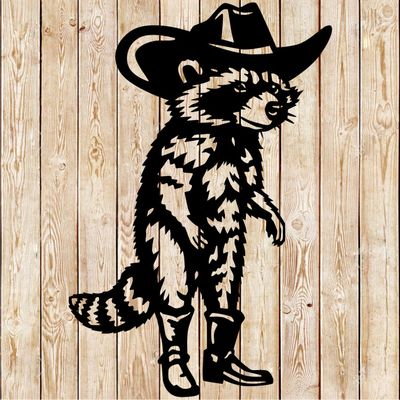 Racoon Cowboy Cutting File