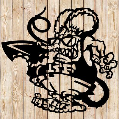 Classic Rat Fink Surfer Cutting File