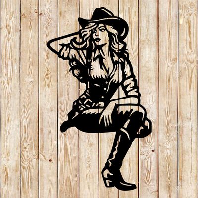 Sexy Cowgirl. Western Cutting file