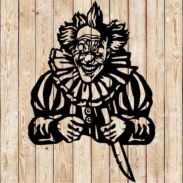 Creepy Clown - Halloween Decoration cutting file