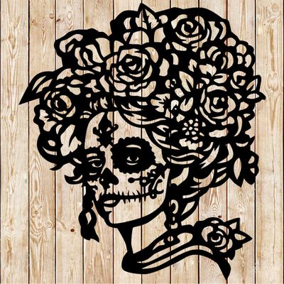 La Catrina Flowers cutting file