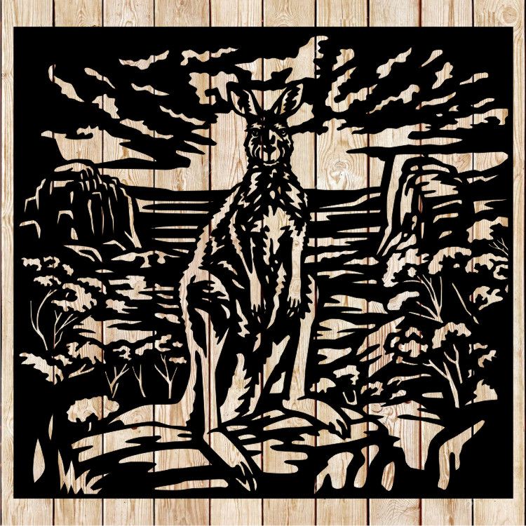 Australian Kangaroo Scene cutting file