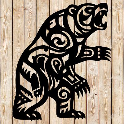 Native American Bear Tribal Cutting File