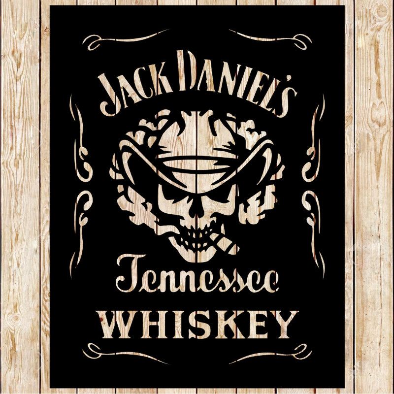 Jack Daniels Skull smoking cutting file