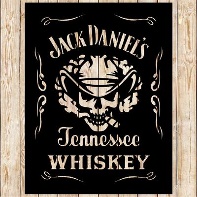 Jack Daniels Skull smoking cutting file