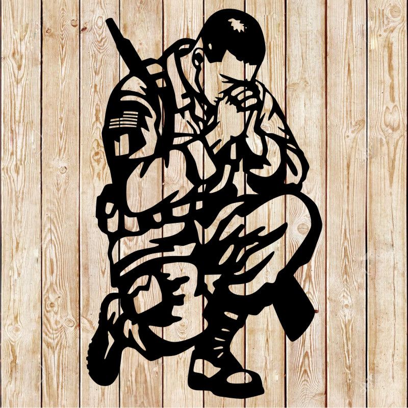 Soldier Praying cutting file