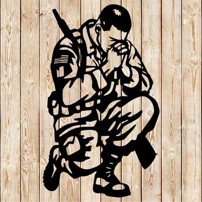 Soldier Praying cutting file