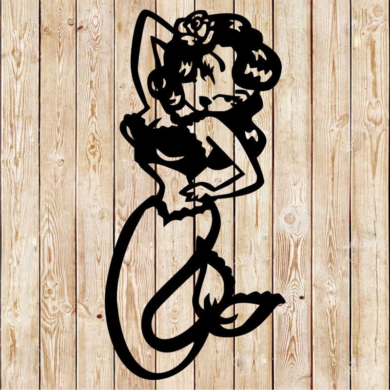 Mermaid Pin Up  Girl Sign Cutting File