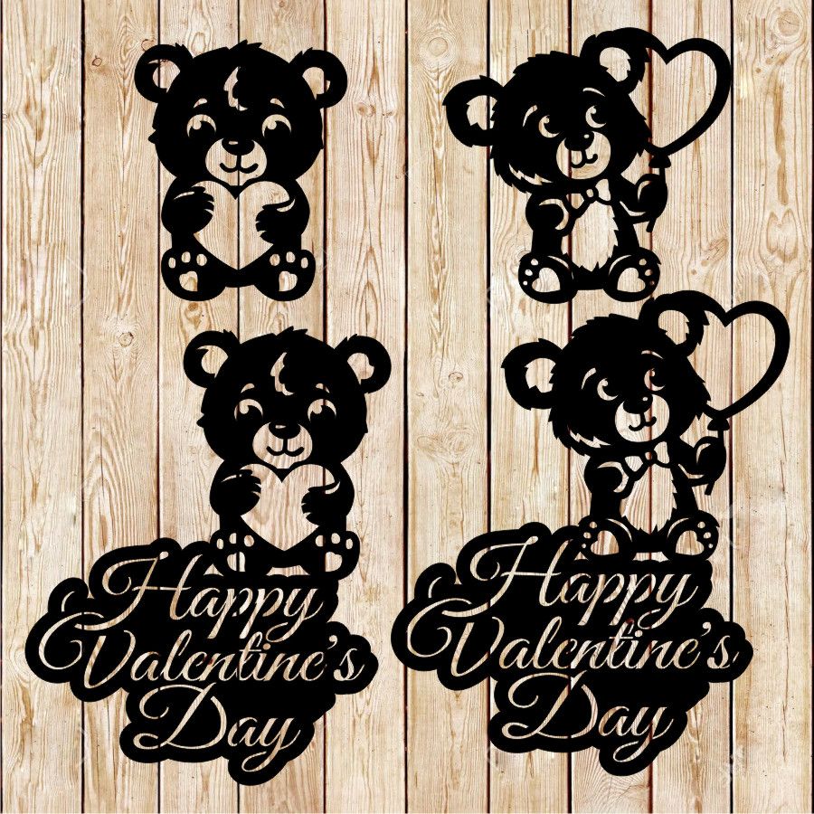 Happy Valentine&#39;s Day Bear Sign