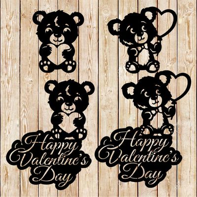 Happy Valentine&#39;s Day Bear Sign